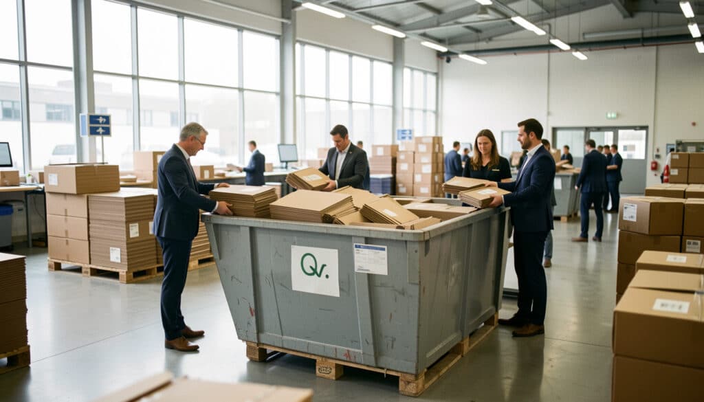 Benne à cartons en entreprise : tri, collecte et choix